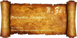 Maruska Zsombor névjegykártya